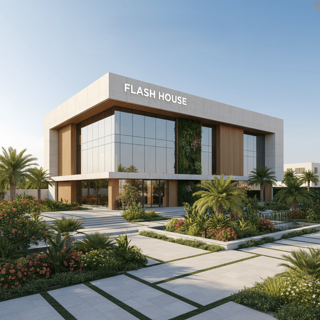 مثال على تصميم حديقة متكاملة مع تنسيق أزهار ومسارات